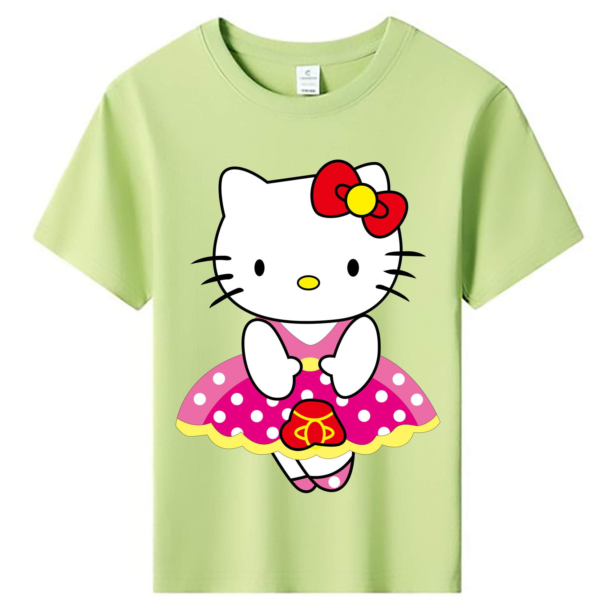 （画像用） Hello Kitty ハローキティ 綿100％キッズTシャツ（フロントプリント）